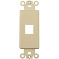 Doomsday Decorator Wallplate For Keystone Jacks And Modular Inserts One Port Ivory DO389723